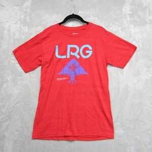 LRG Shirt Mens Small Graphic Tee T-Shirt Red Heather 20 Stack Logo Short Sleeve